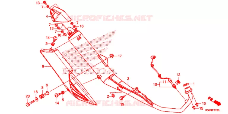 SILENCIEUX D'ECHAPPEMENT Honda MOTO 150 RS 2021  FS150FL