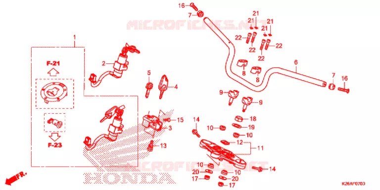 GUIDON Honda MOTO 125 GROM 2020  MSX125L