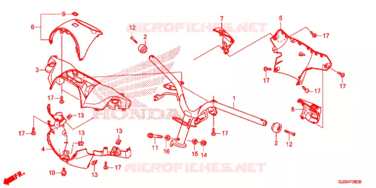 GUIDON - CARENAGE Honda SCOOTER 50 METRO 2021  NCW50L