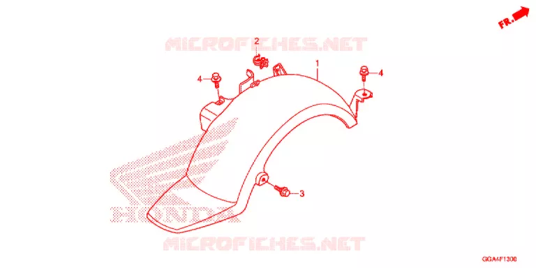 GARDE-BOUE ARRIERE Honda SCOOTER 50 RUCKUS 2021  NPS50L_A