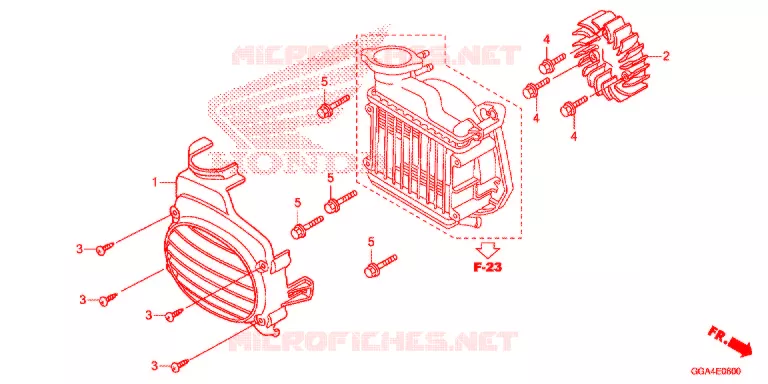 VENTILATEUR ET COUVERCLE DE RADIATEUR Honda SCOOTER 50 RUCKUS 2020  NPS50L_A