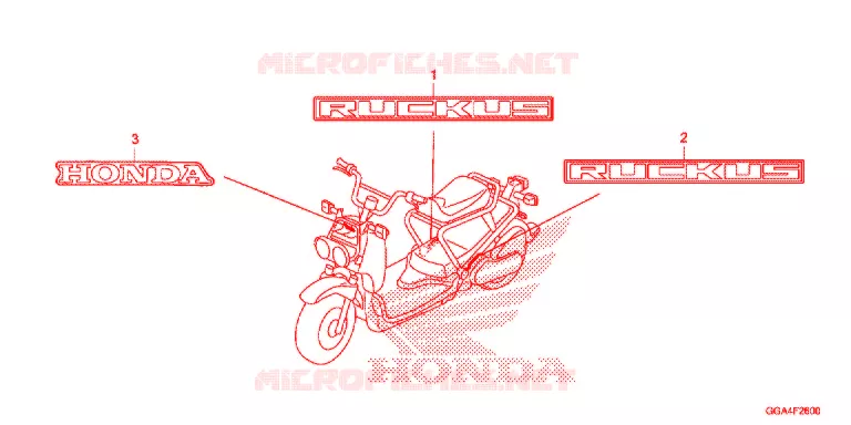 AUTOCOLLANTS Honda SCOOTER 50 RUCKUS 2021  NPS50L_A