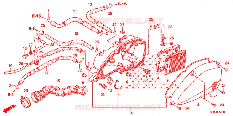 FILTRE A AIR Honda SCOOTER 50 RUCKUS 2021  NPS50L_A