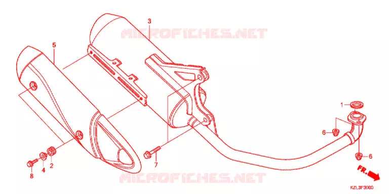 SILENCIEUX D'ECHAPPEMENT Honda SCOOTER 110 VISION 2016  NSC110WHG
