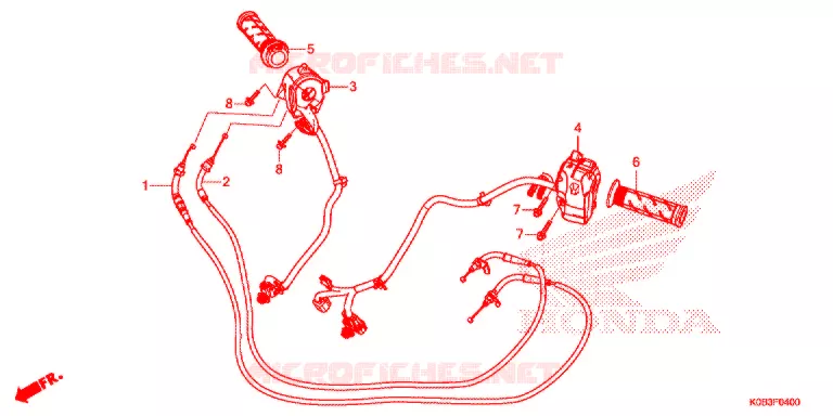 COMMODO - LEVIER - CABLE Honda SCOOTER 300 FORZA 2020  NSS300AL