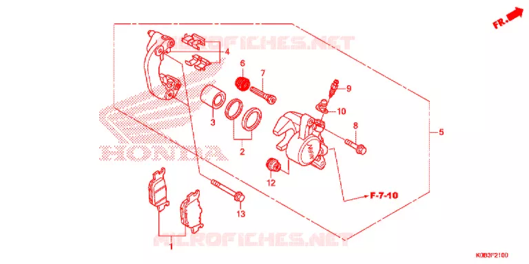 ETRIER DE FREIN ARRIERE Honda SCOOTER 300 FORZA 2020  NSS300AL