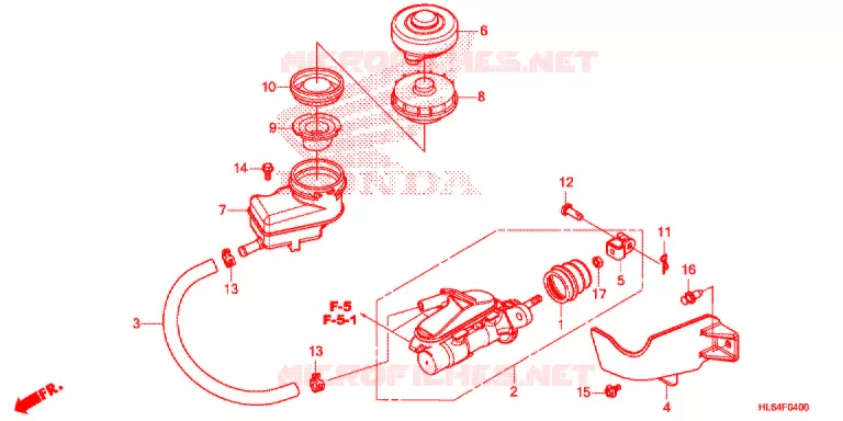 MAITRE-CYLINDRE DE FREIN Honda ATV 1000 TALON 2021  SXS1000S2RM