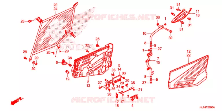 PORTIERE Honda ATV 1000 TALON 2021  SXS1000S2XM