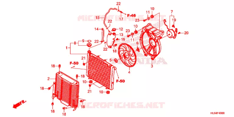 RADIATEUR Honda ATV 1000 TALON 2021  SXS1000S2XM