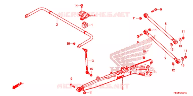 TRIANGLES - BARRE ANTI ROULIS (SXS1000S2X) Honda ATV 1000 TALON 2021  SXS1000S2XM