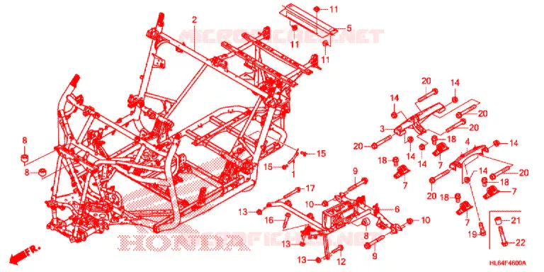 CADRE Honda ATV 1000 TALON 2021  SXS1000S2XM
