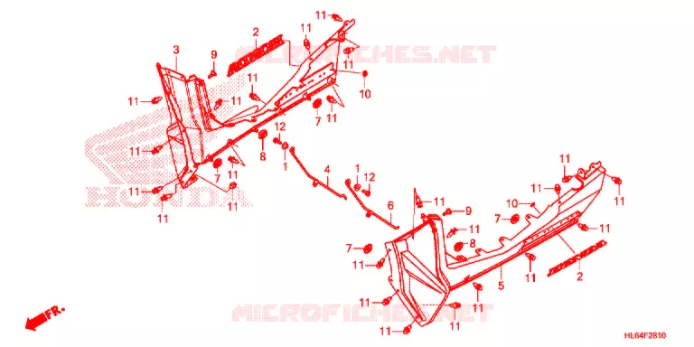 COUVERCLES LATERAUX Honda ATV 1000 TALON 2021  SXS1000S2XM