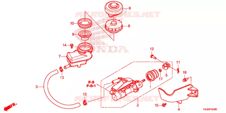 MAITRE-CYLINDRE DE FREIN Honda ATV 1000 TALON 2021  SXS1000S2RM