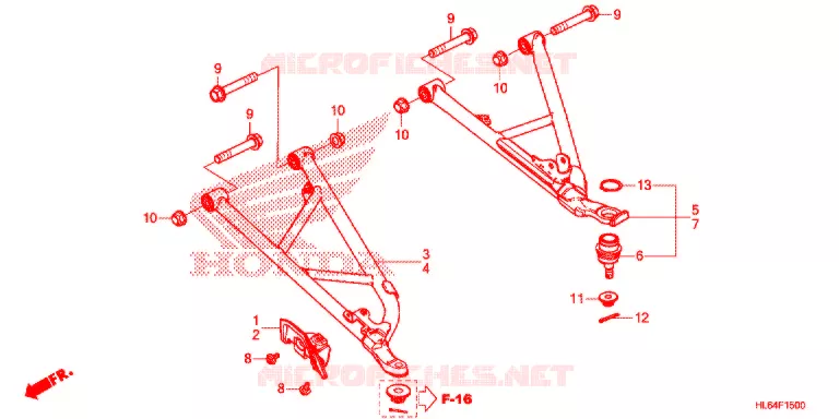 TRIANGLES AVANT Honda ATV 1000 TALON 2021  SXS1000S2RM