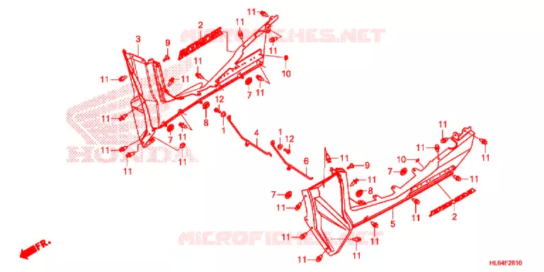 COUVERCLES LATERAUX Honda ATV 1000 TALON 2021  SXS1000S2XM