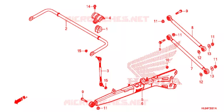 TRIANGLES - BARRE ANTI ROULIS (SXS1000S2X) Honda ATV 1000 TALON 2021  SXS1000S2XM