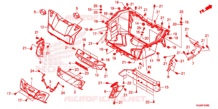 CARTER INFERIEUR Honda ATV 1000 TALON 2021  SXS1000S2XM