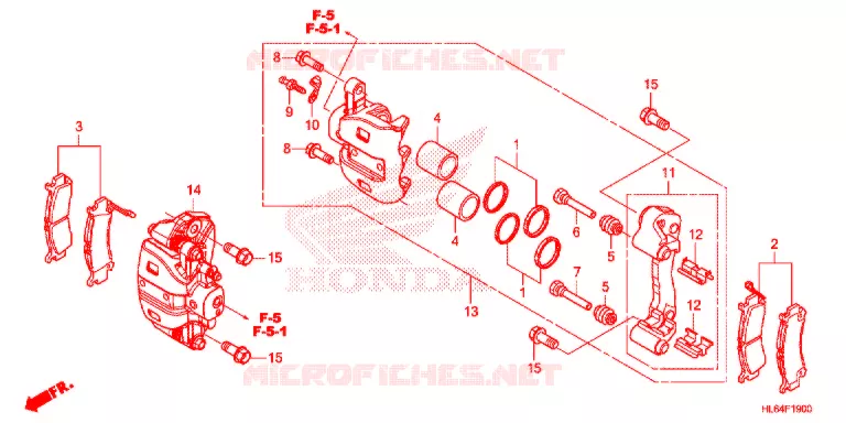 ETRIER DE FREIN AVANT Honda ATV 1000 TALON 2021  SXS1000S2XM