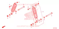 AMORTISSEUR ARRIERE pour Honda FOURTRAX 420 RANCHER 4X4 AT DCT IRS de 2020