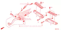 REPOSE PIED   PEDALE pour Honda FOURTRAX 680 RINCON RED de 2020