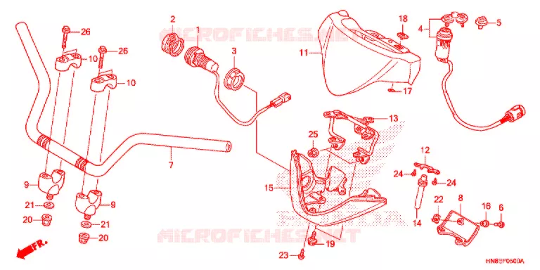 GUIDON Honda ATV 680 FOURTRAX 2020  TRX680FA5L