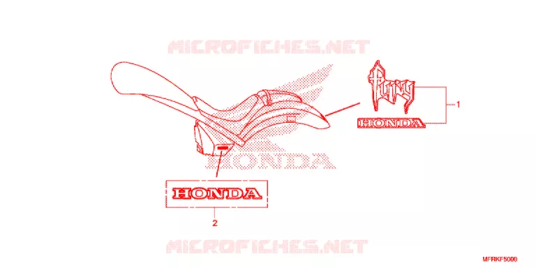 AUTOCOLLANTS Honda MOTO 1300 VT 2021  VT1300CXAL