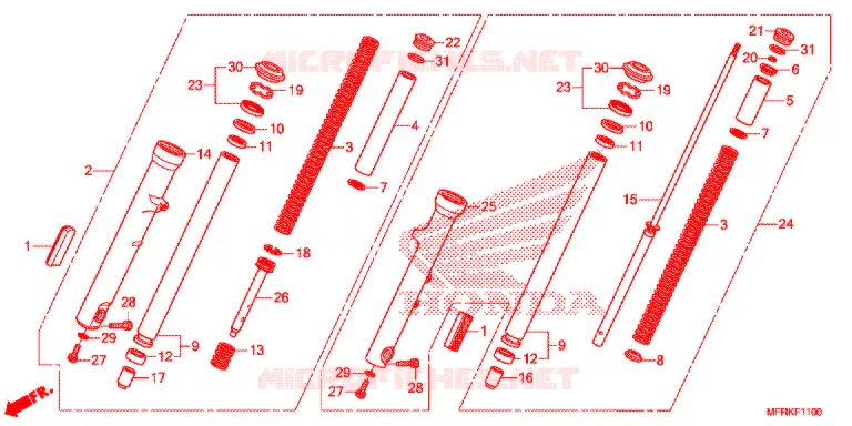 FOURCHE Honda MOTO 1300 VT 2021  VT1300CXAL