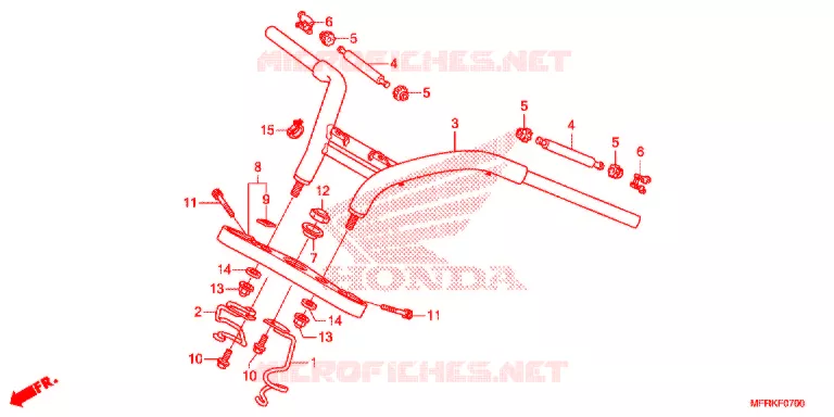 GUIDON - TE DE FOURCHE Honda MOTO 1300 VT 2021  VT1300CXAL