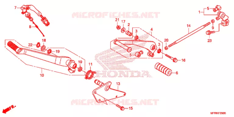 PEDALE Honda MOTO 1300 VT 2020  VT1300CXAL