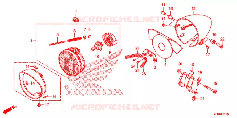 PHARE Honda MOTO 1300 VT 2020  VT1300CXAL
