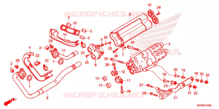 SILENCIEUX D'ECHAPPEMENT Honda MOTO 1300 VT 2020  VT1300CXAL
