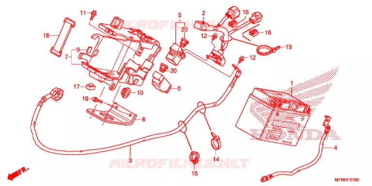 BATTERIE Honda MOTO 1300 VT 2021  VT1300CXAL