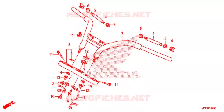 GUIDON - TE DE FOURCHE Honda MOTO 1300 VT 2021  VT1300CXAL