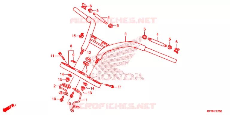 GUIDON - TE DE FOURCHE Honda MOTO 1300 VT 2021  VT1300CXL