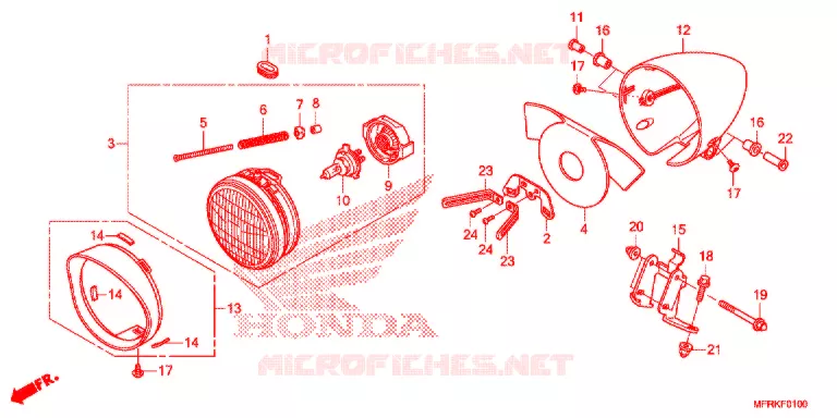 PHARE Honda MOTO 1300 VT 2020  VT1300CXL
