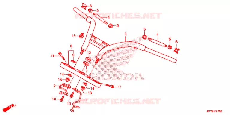 GUIDON - TE DE FOURCHE Honda MOTO 1300 VT 2020  VT1300CXL