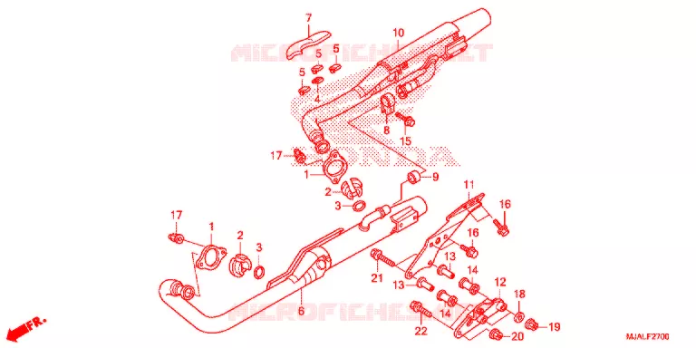 SILENCIEUX D'ECHAPPEMENT Honda MOTO 750 SHADOW 2021  VT750C2BL