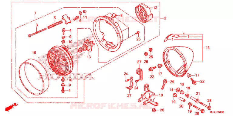 PHARE (VT750C/CS) Honda MOTO 750 SHADOW 2021  VT750CL