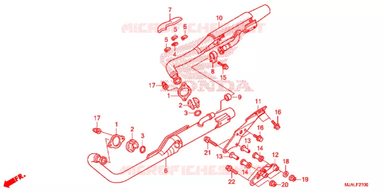 SILENCIEUX D'ECHAPPEMENT Honda MOTO 750 SHADOW 2020  VT750CL