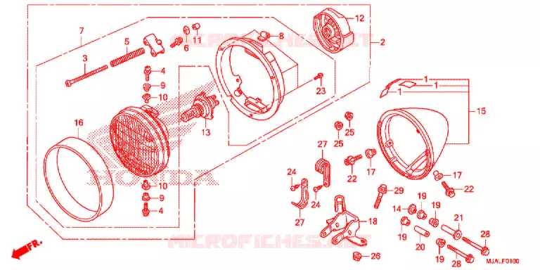 PHARE (VT750C/CS) Honda MOTO 750 SHADOW 2021  VT750CL