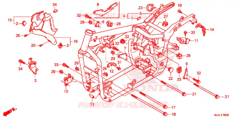 CADRE Honda MOTO 750 SHADOW 2020  VT750CSL