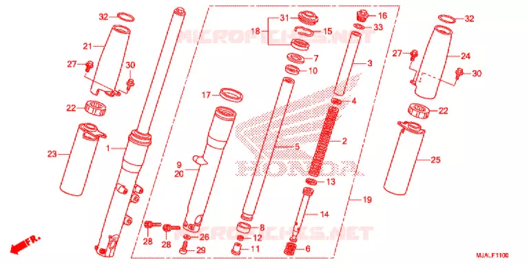 FOURCHE Honda MOTO 750 SHADOW 2021  VT750CSL