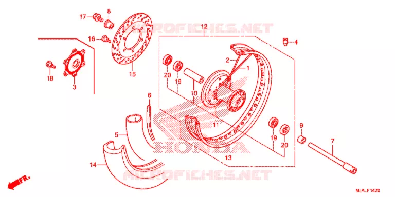 ROUE AVANT Honda MOTO 750 SHADOW 2021  VT750CSL