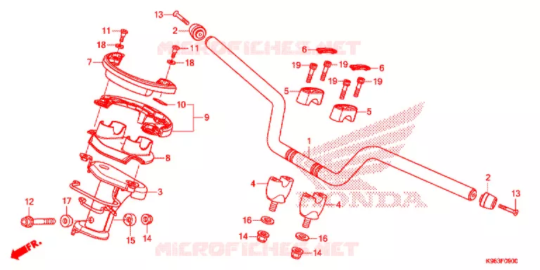 GUIDON - CARENAGE Honda SCOOTER 125 PCX 2020  WW125L_KO