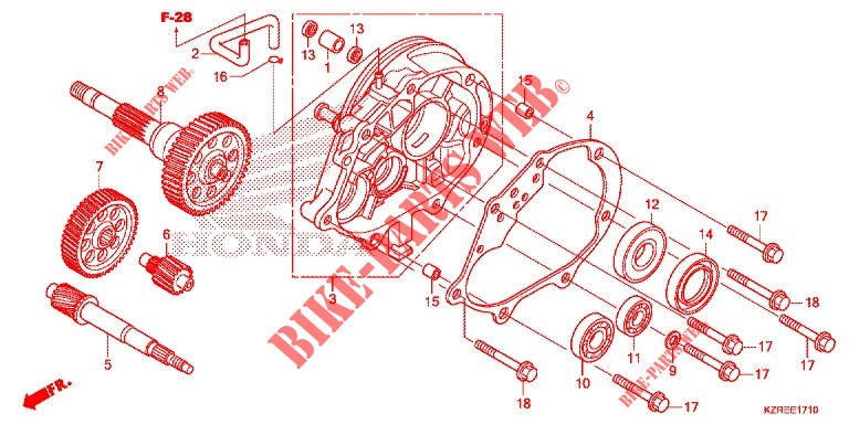 BOITE DE VITESSES pour Honda CLICK 125 I Idling Stop Casted Wheels de 2014
