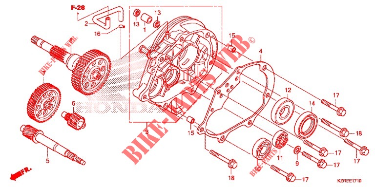 BOITE DE VITESSES pour Honda CLICK 125 I Idling Stop Casted Wheels de 2014