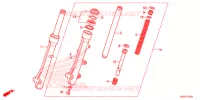 FOURCHE pour Honda CLICK 125 I Idling Stop Casted Wheels de 2014