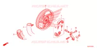 ROUE ARRIERE (MOULURE) pour Honda CLICK 125 I Idling Stop Casted Wheels de 2014