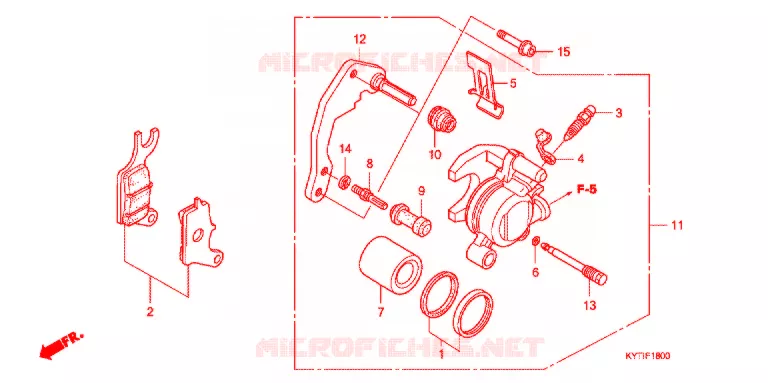 ETRIER DE FREIN AVANT Honda SCOOTER 110 SCOOPY 2011  ACD110CSC