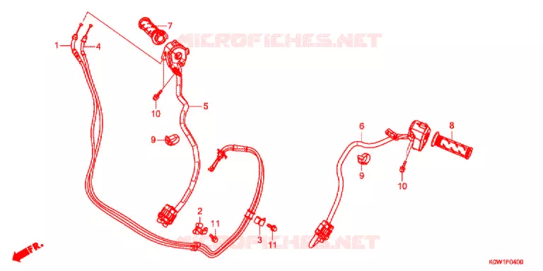 COMMODOS - POIGNEES - CABLES Honda SCOOTER 150 ADV 2020  ADV150AL_J